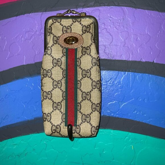 GUCCI Sherry Line GG Pattern Eyeglass Pouch Case - Picture 2 of 6